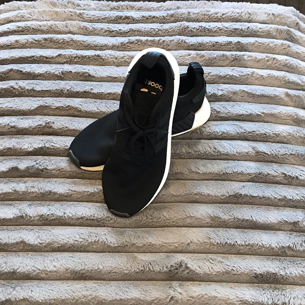 adidas Black and White Athletic Shoes